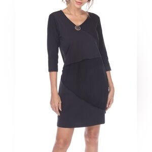 Neon Buddha black cotton dress